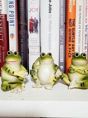 Set Of 3 Decor Frogs